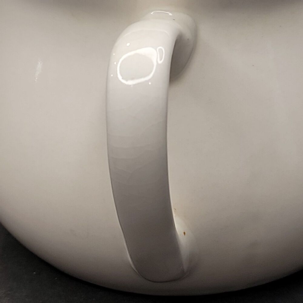 Vintage Ceramic Onion Soup Recipe Mug Bowl With Handle White - Picture 5 of 12